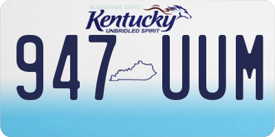 KY license plate 947UUM