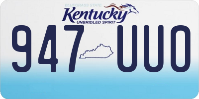 KY license plate 947UUO