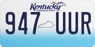 KY license plate 947UUR