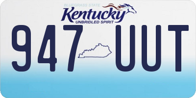 KY license plate 947UUT