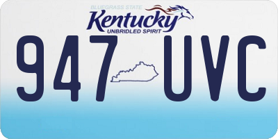 KY license plate 947UVC