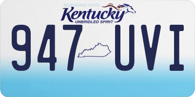 KY license plate 947UVI