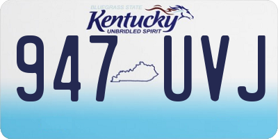 KY license plate 947UVJ