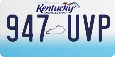 KY license plate 947UVP