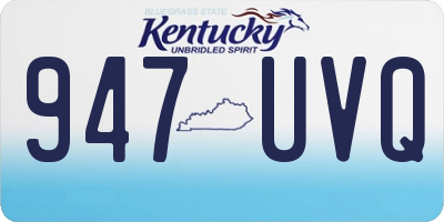 KY license plate 947UVQ