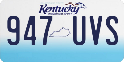 KY license plate 947UVS