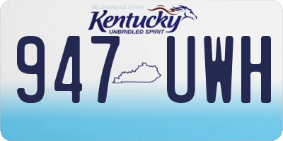 KY license plate 947UWH