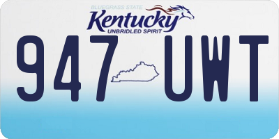 KY license plate 947UWT