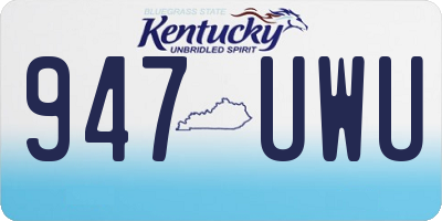 KY license plate 947UWU