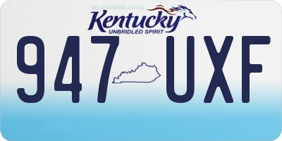 KY license plate 947UXF