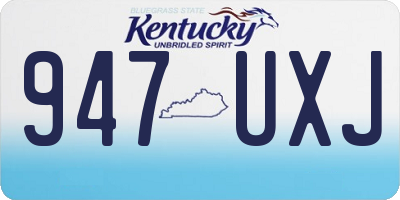 KY license plate 947UXJ
