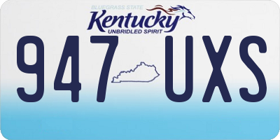KY license plate 947UXS