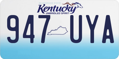 KY license plate 947UYA