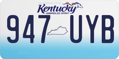 KY license plate 947UYB