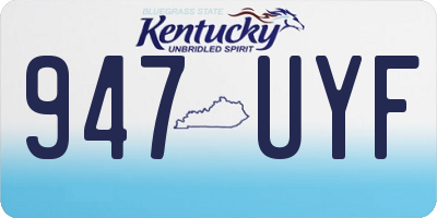 KY license plate 947UYF