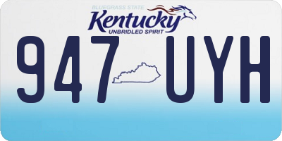 KY license plate 947UYH