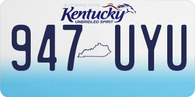 KY license plate 947UYU