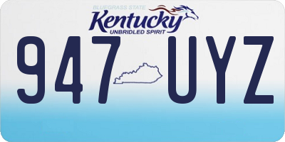 KY license plate 947UYZ