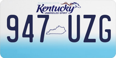 KY license plate 947UZG