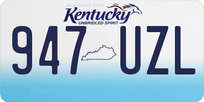 KY license plate 947UZL