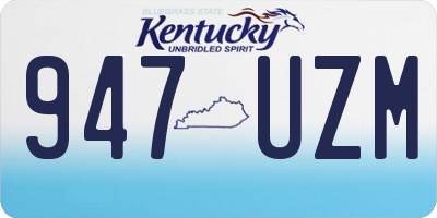 KY license plate 947UZM