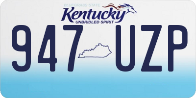 KY license plate 947UZP