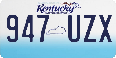 KY license plate 947UZX