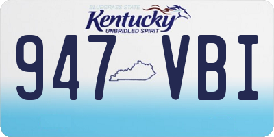 KY license plate 947VBI