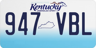 KY license plate 947VBL