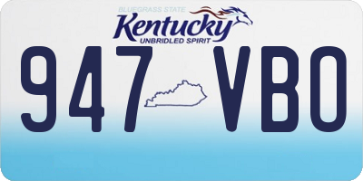 KY license plate 947VBO