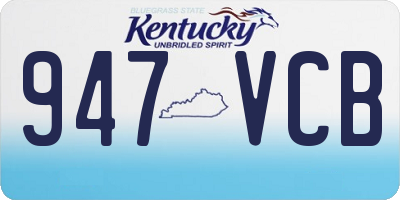 KY license plate 947VCB