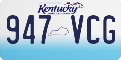 KY license plate 947VCG