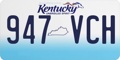 KY license plate 947VCH