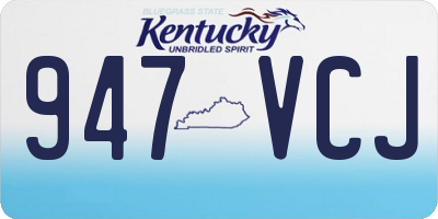 KY license plate 947VCJ