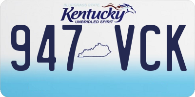 KY license plate 947VCK