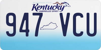 KY license plate 947VCU