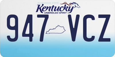 KY license plate 947VCZ
