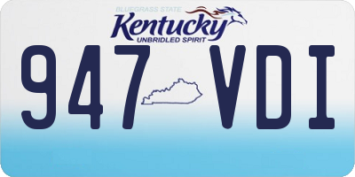 KY license plate 947VDI