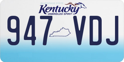 KY license plate 947VDJ