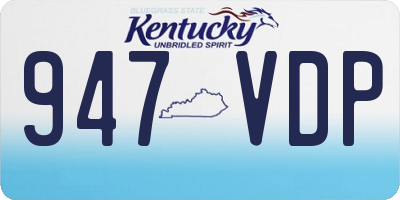 KY license plate 947VDP