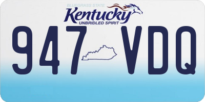 KY license plate 947VDQ