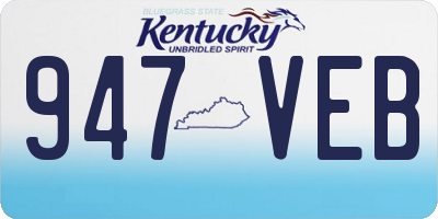 KY license plate 947VEB