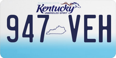 KY license plate 947VEH