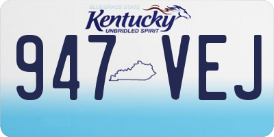 KY license plate 947VEJ