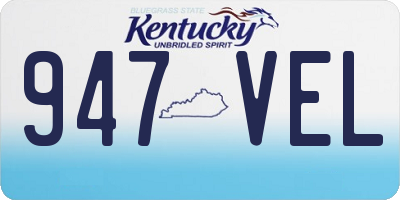 KY license plate 947VEL