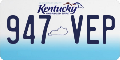 KY license plate 947VEP