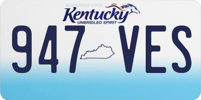 KY license plate 947VES