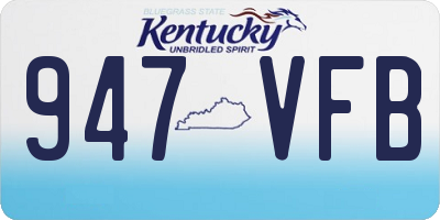 KY license plate 947VFB