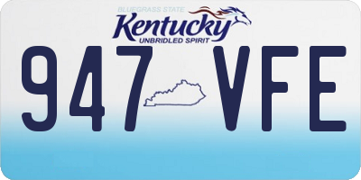 KY license plate 947VFE