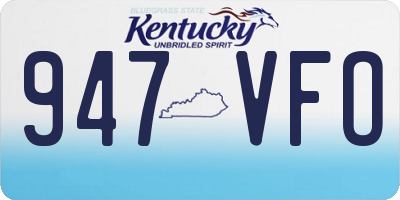 KY license plate 947VFO